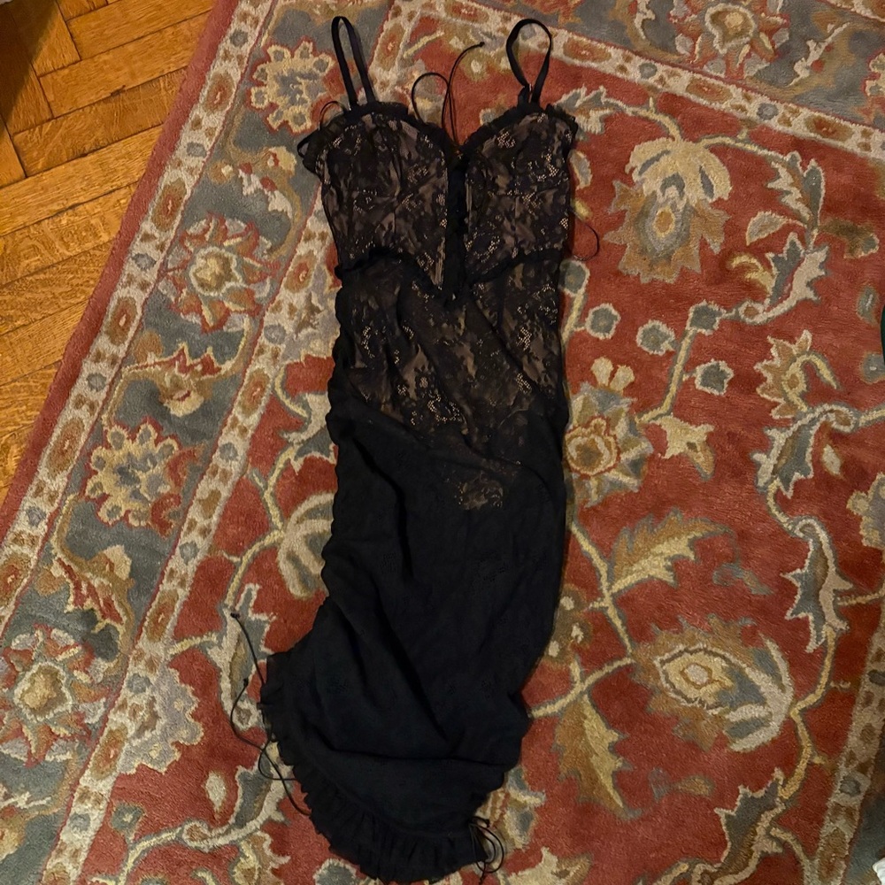 For Love And Lemons Black Lace Dress